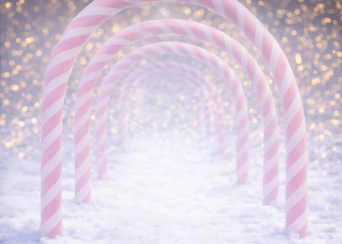 Pink Candy Cane Arch
