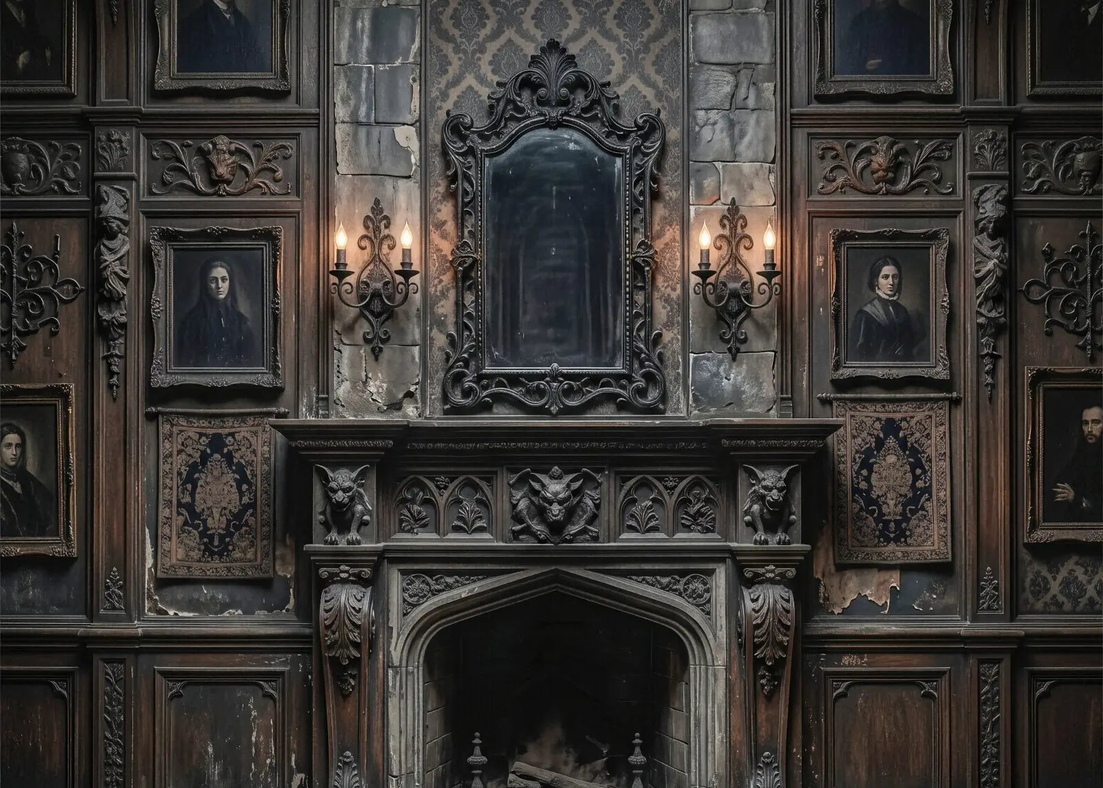 Laura Dark Gothic Haunted Wall 2