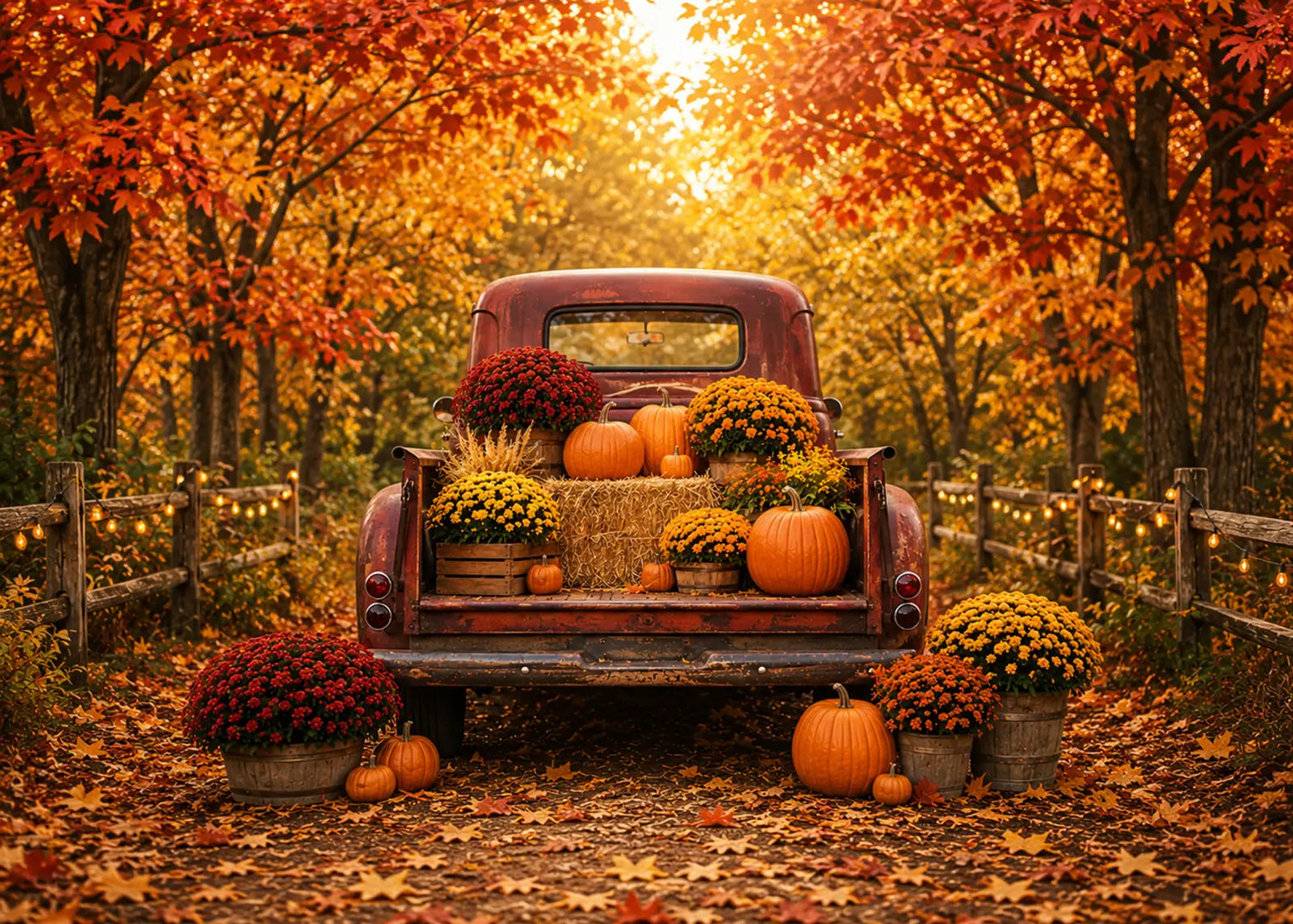 Autumn Truck Bed