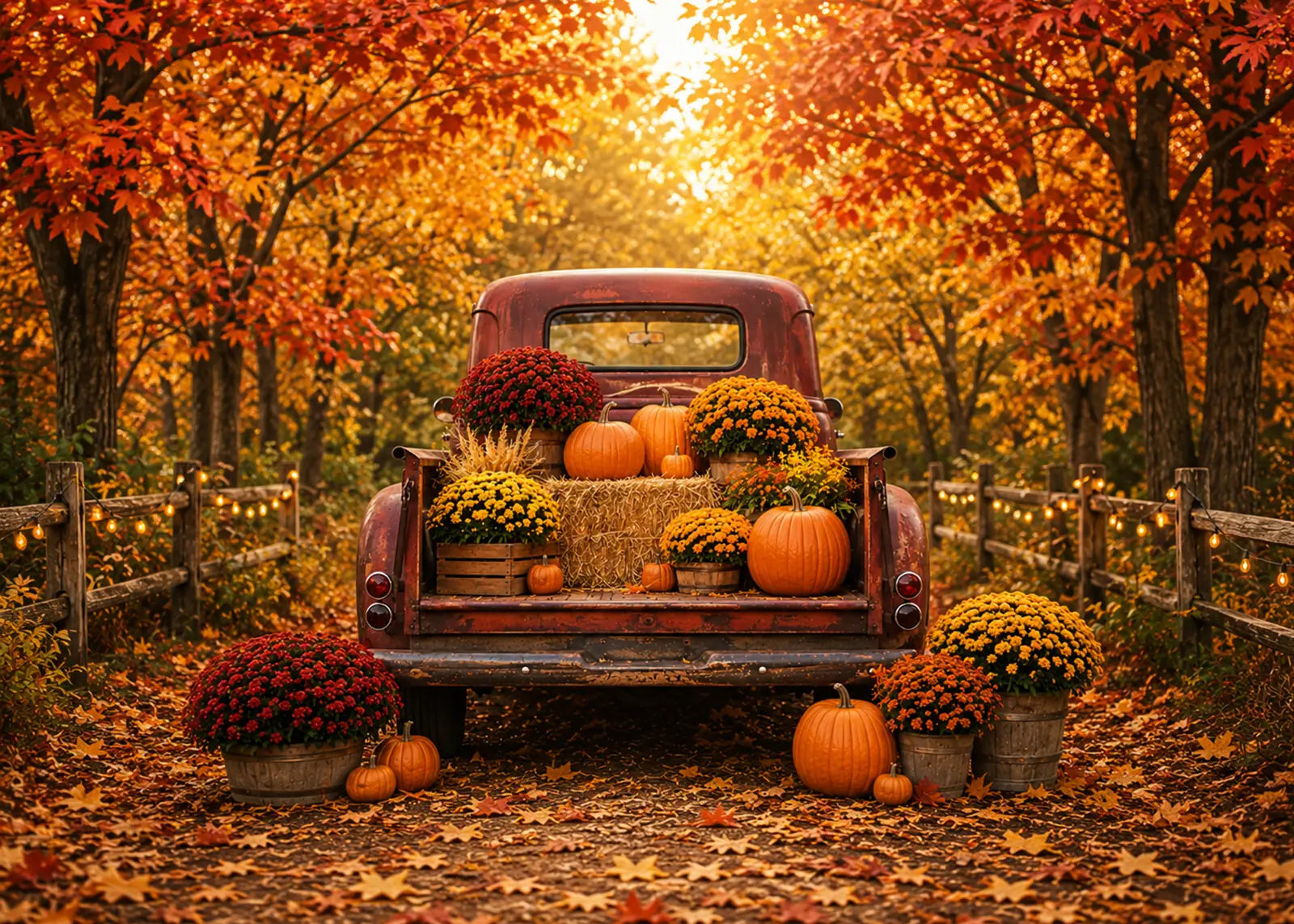 Autumn Truck Bed