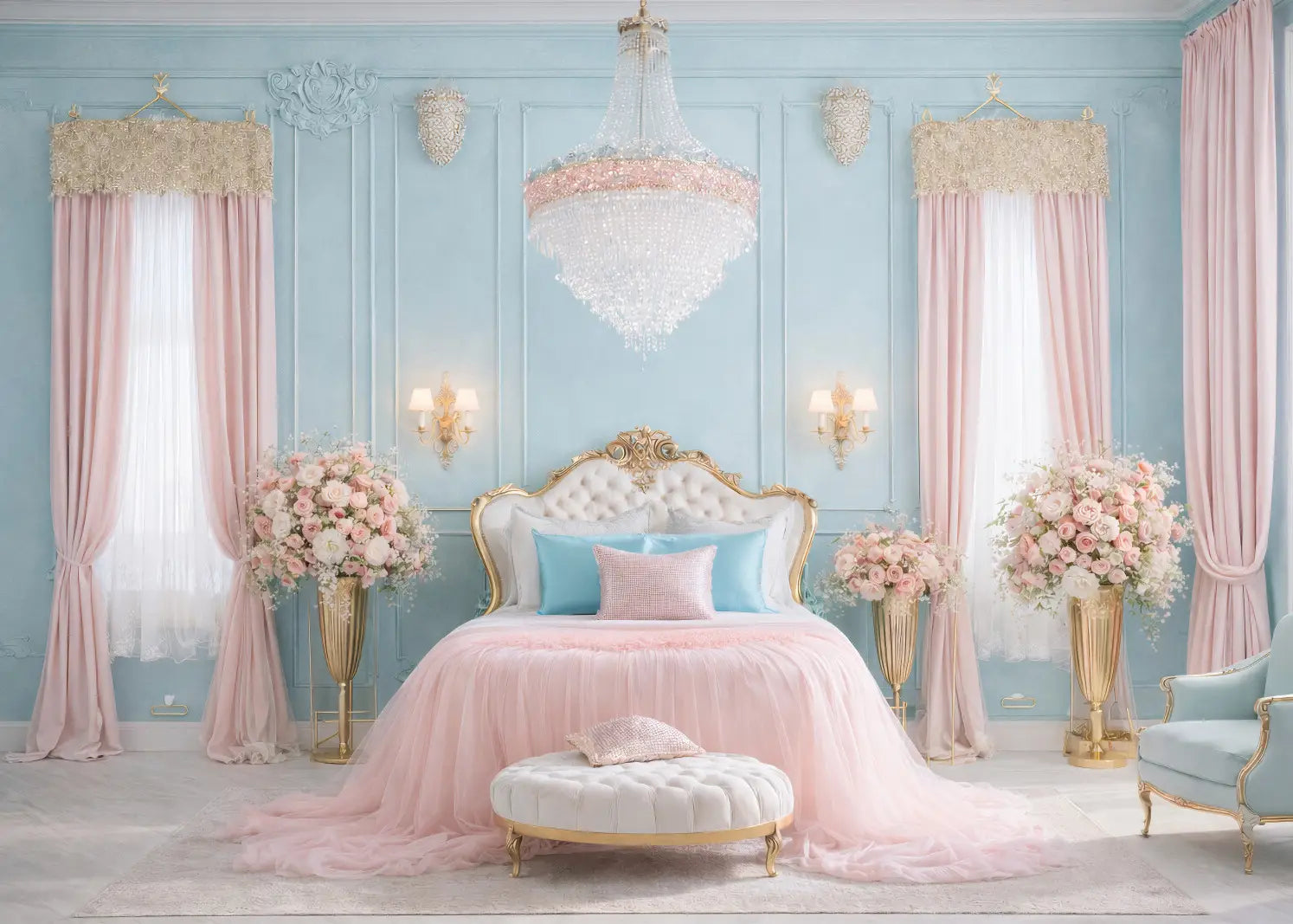 Elegant Pastel Bedroom