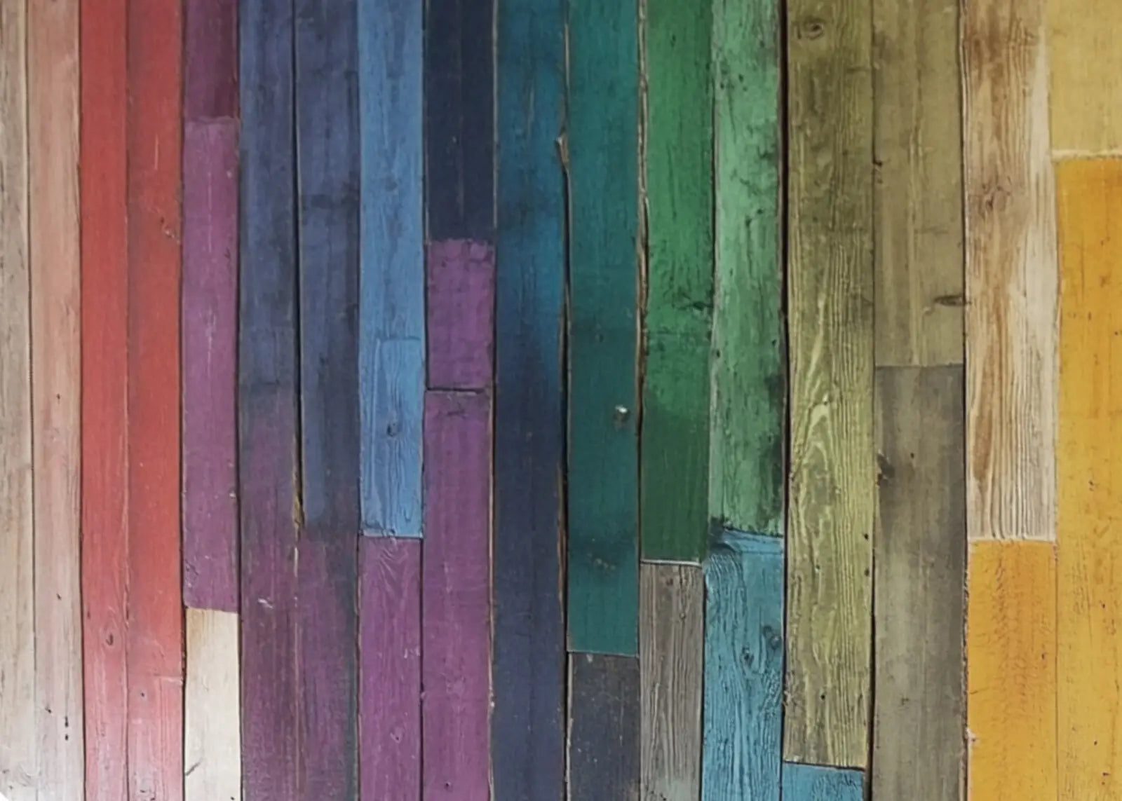 Rustic Rainbow Planks