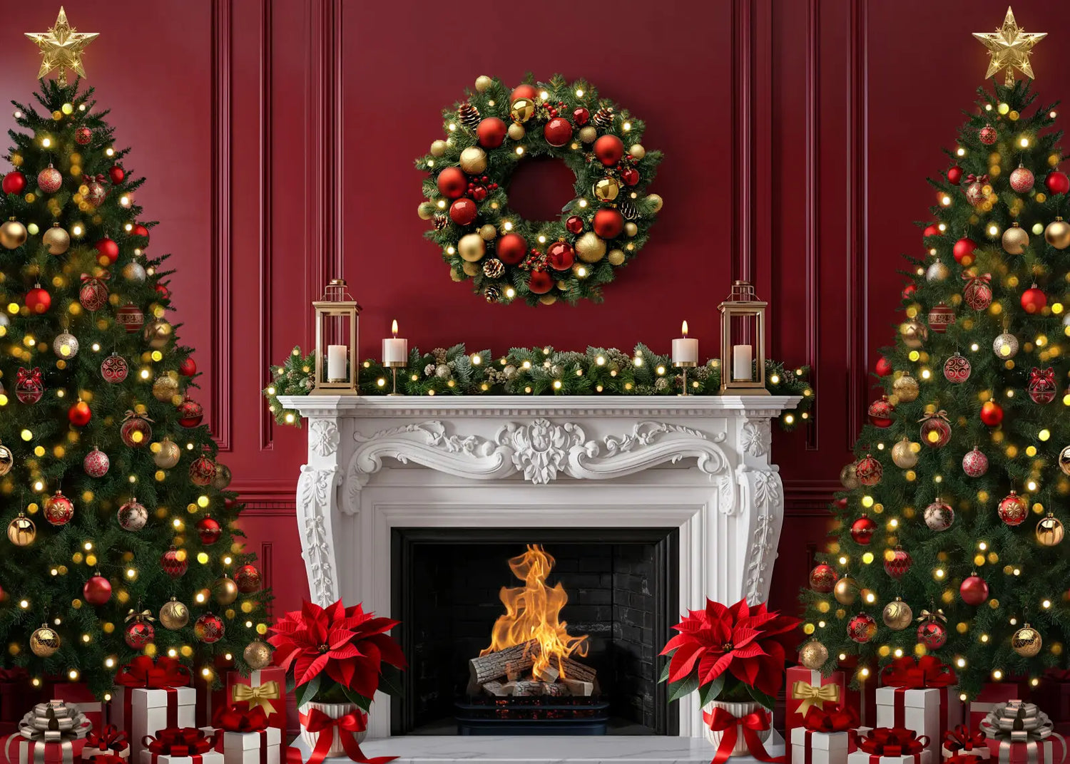Red Christmas Room