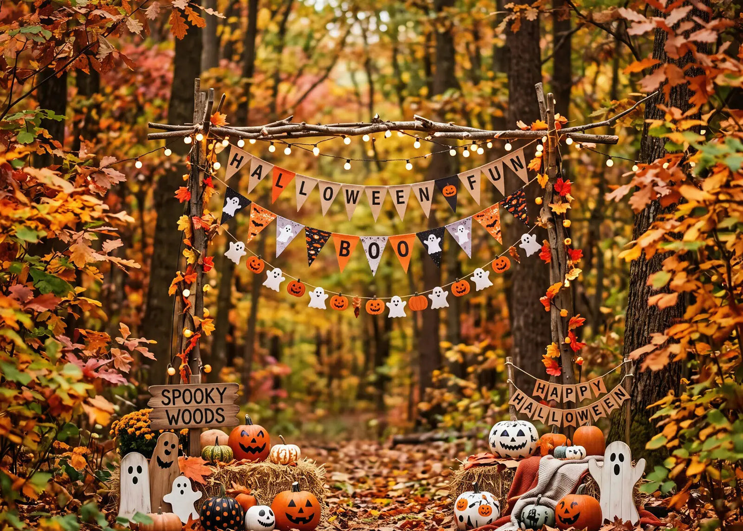 Laura Dark Fall Outdoor Halloween Display 6