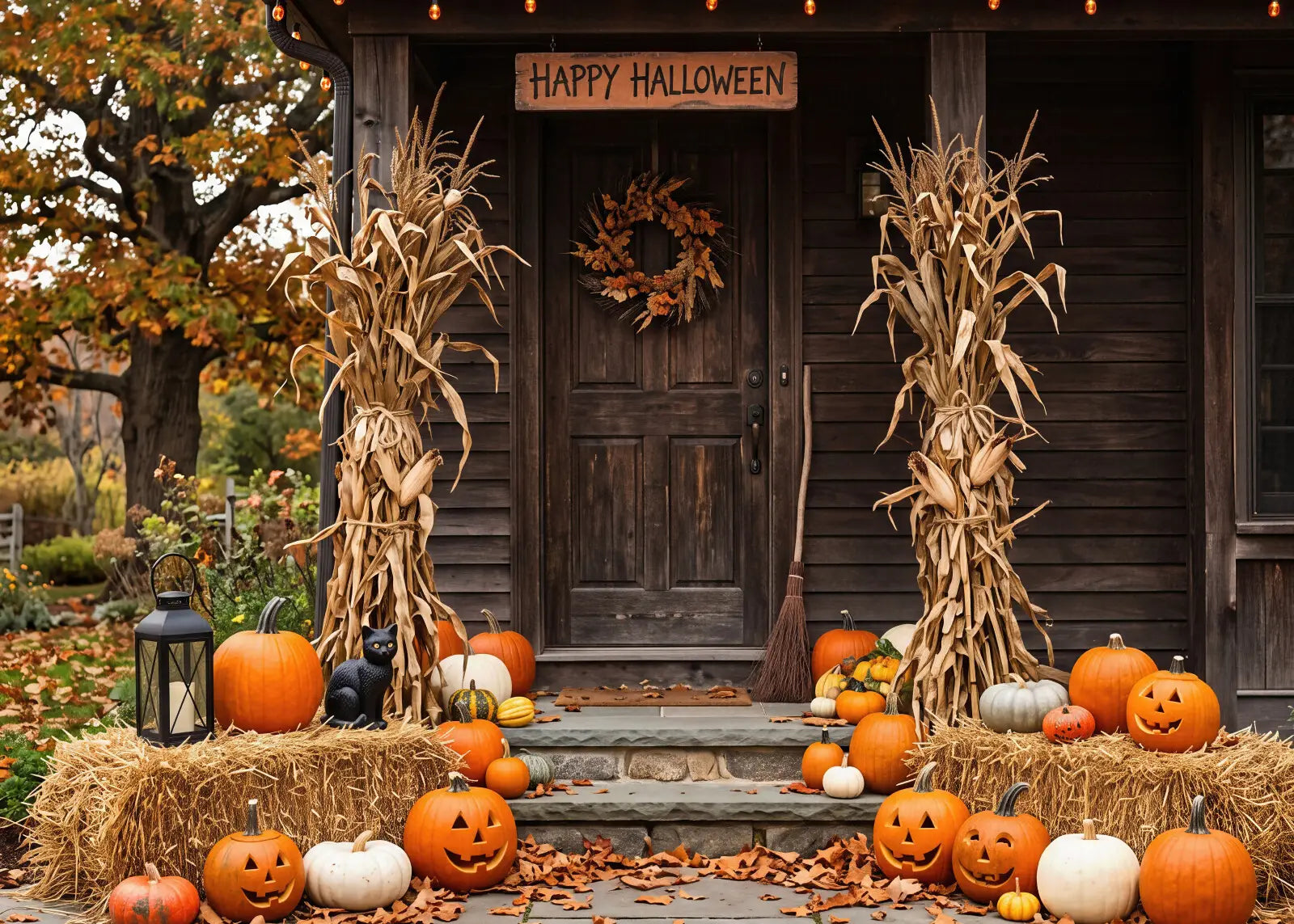 Laura Dark Fall Outdoor Halloween Display 4