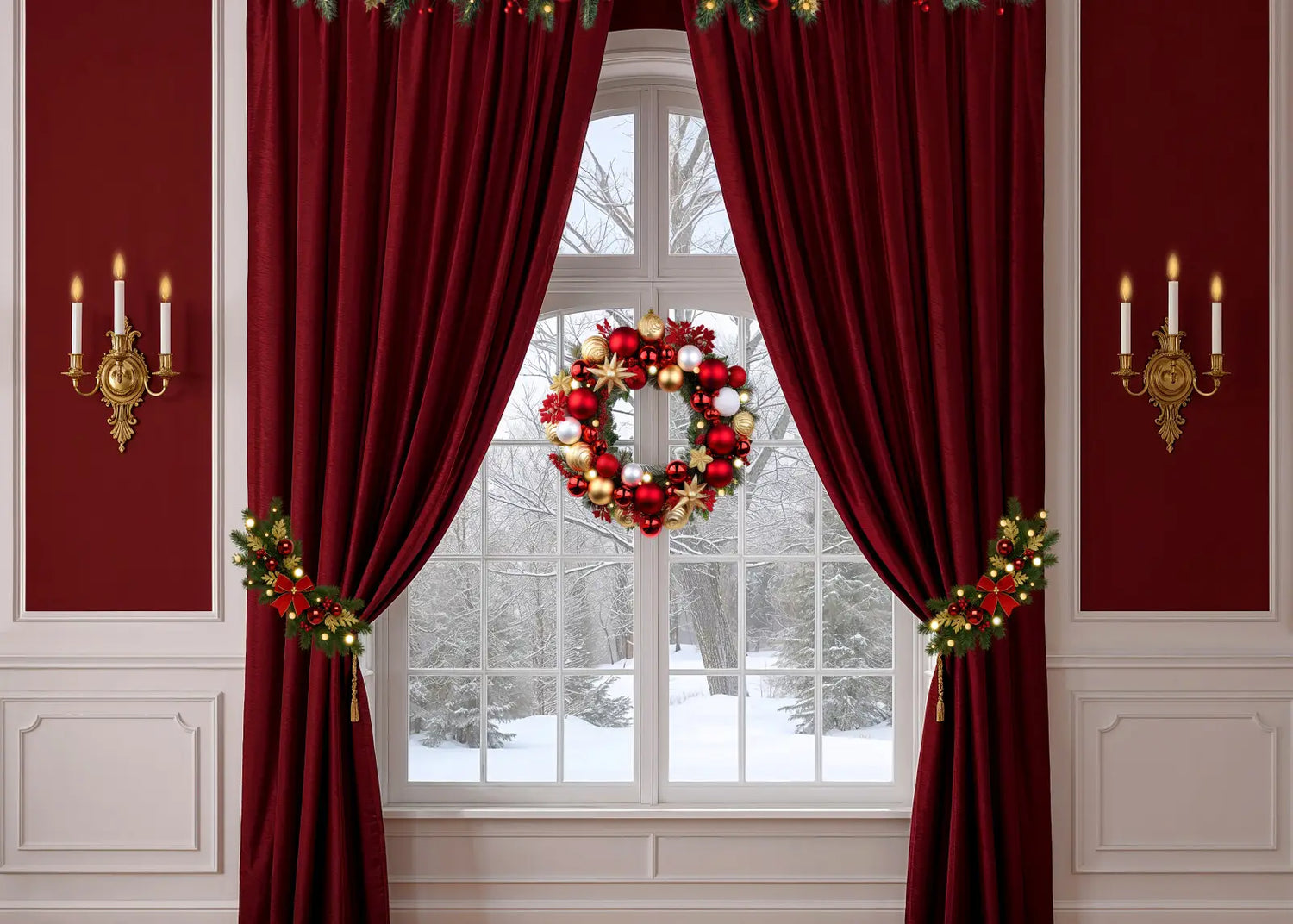 Red Christmas Window