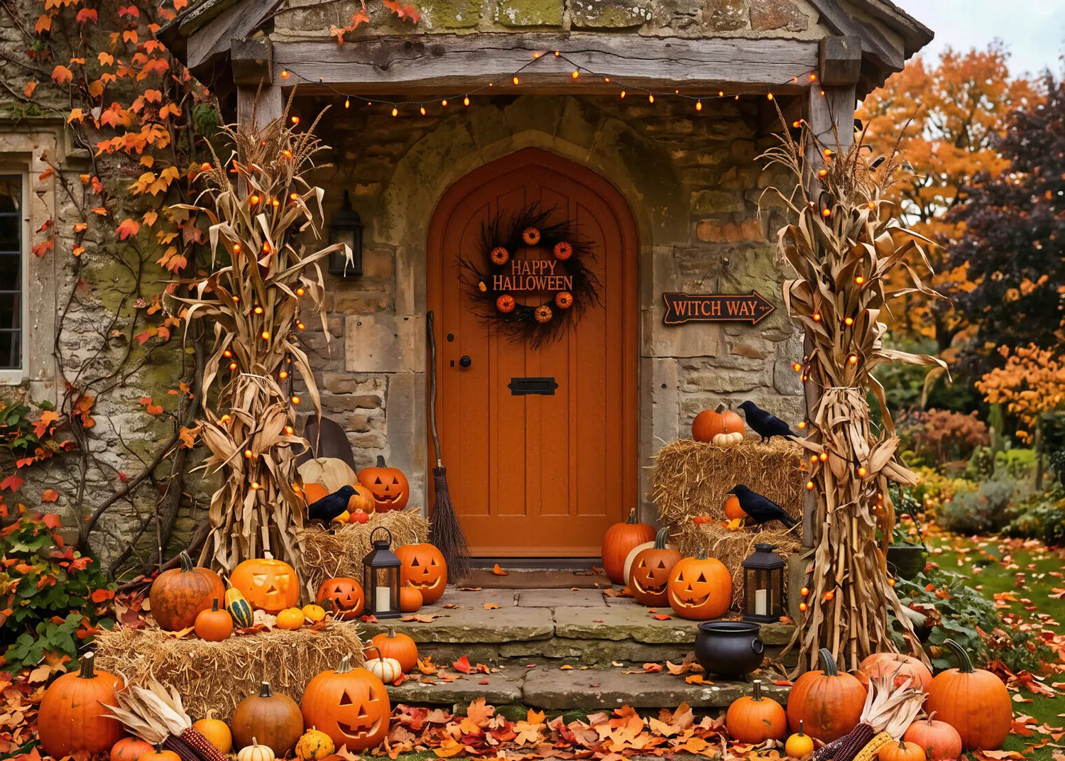 Laura Dark Fall Outdoor Halloween Display 3