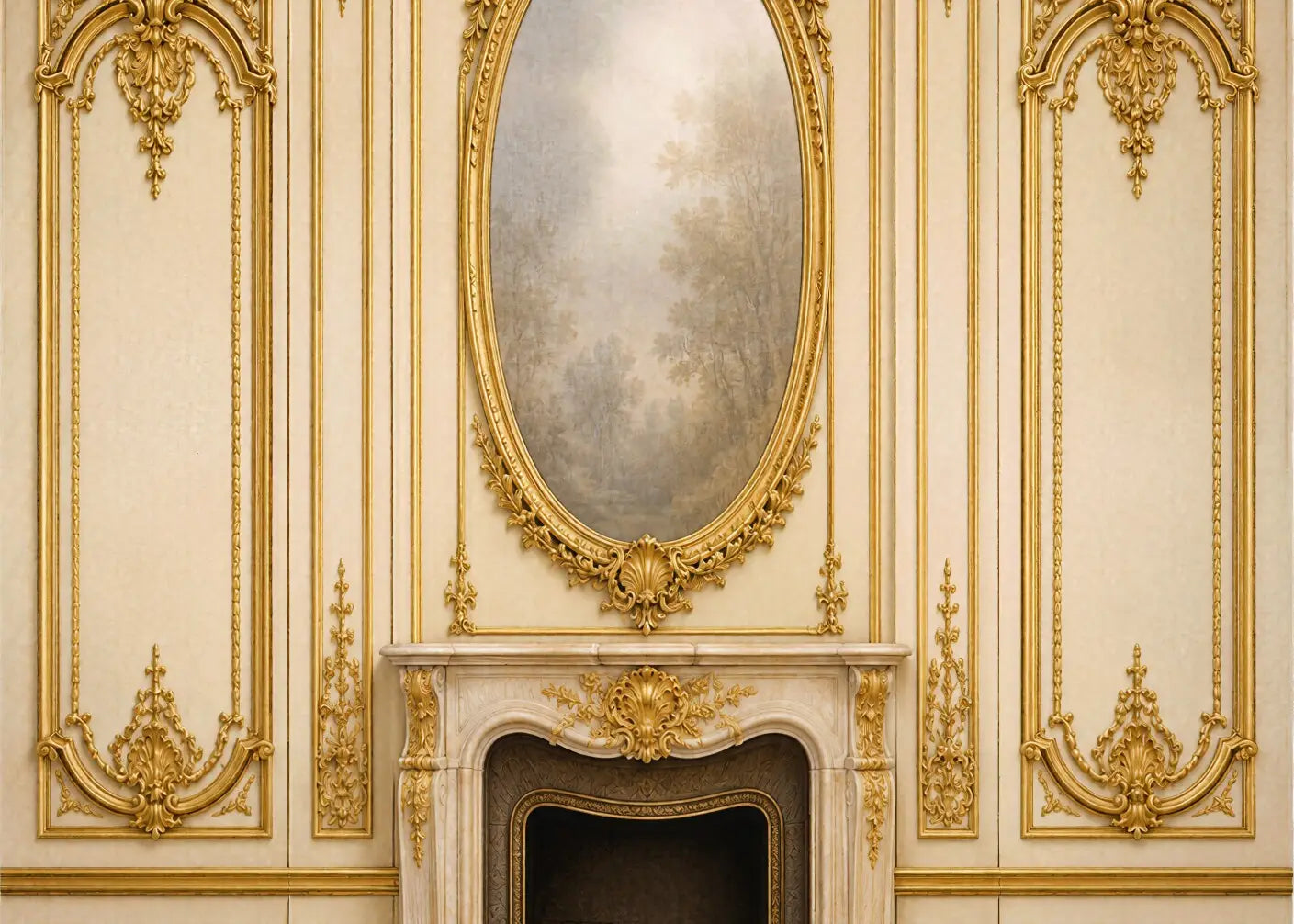 Laura Dark Right Rococo Wall