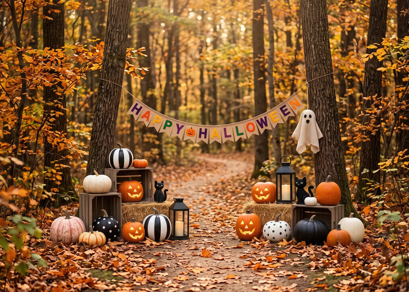 Laura Dark Fall Outdoor Halloween Display 1