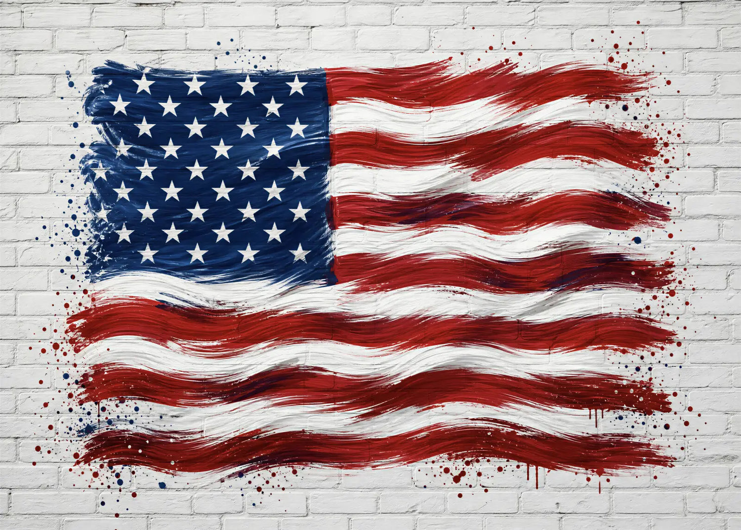 Painted American Flag