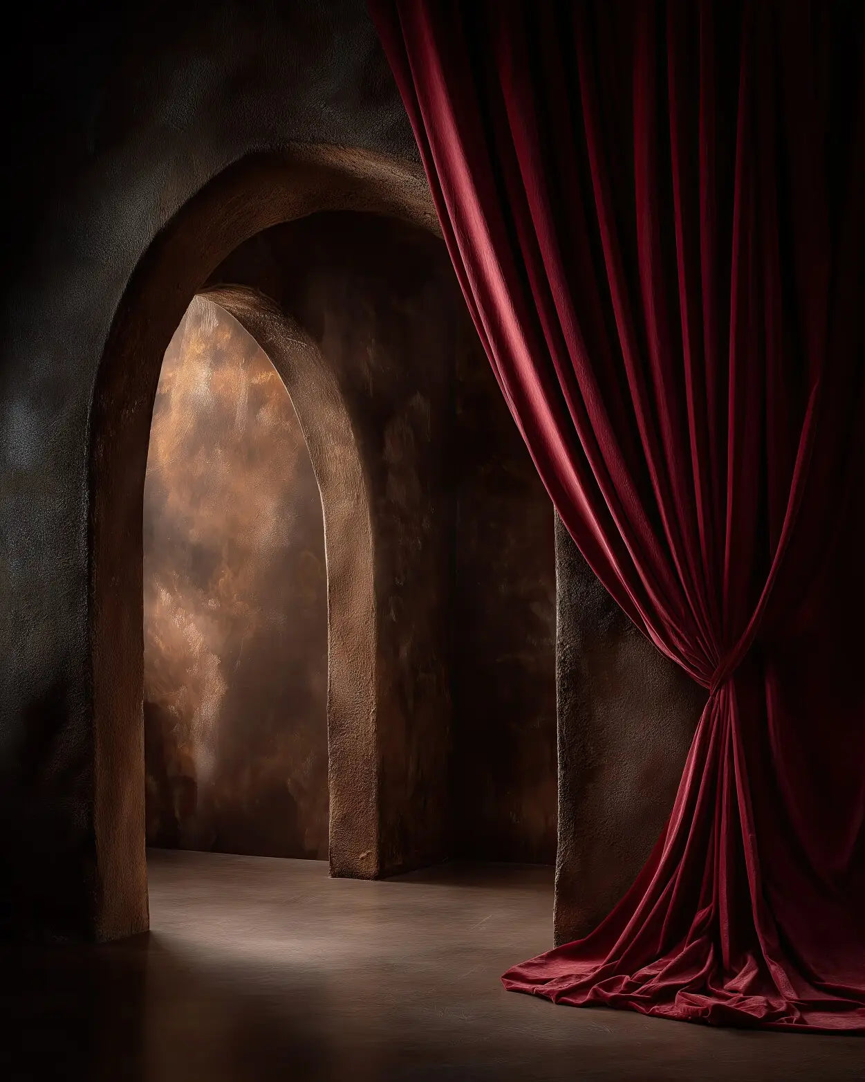 Smokey Red Curtain
