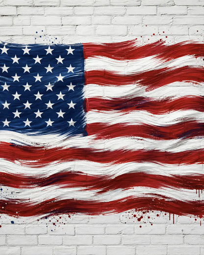 Painted American Flag