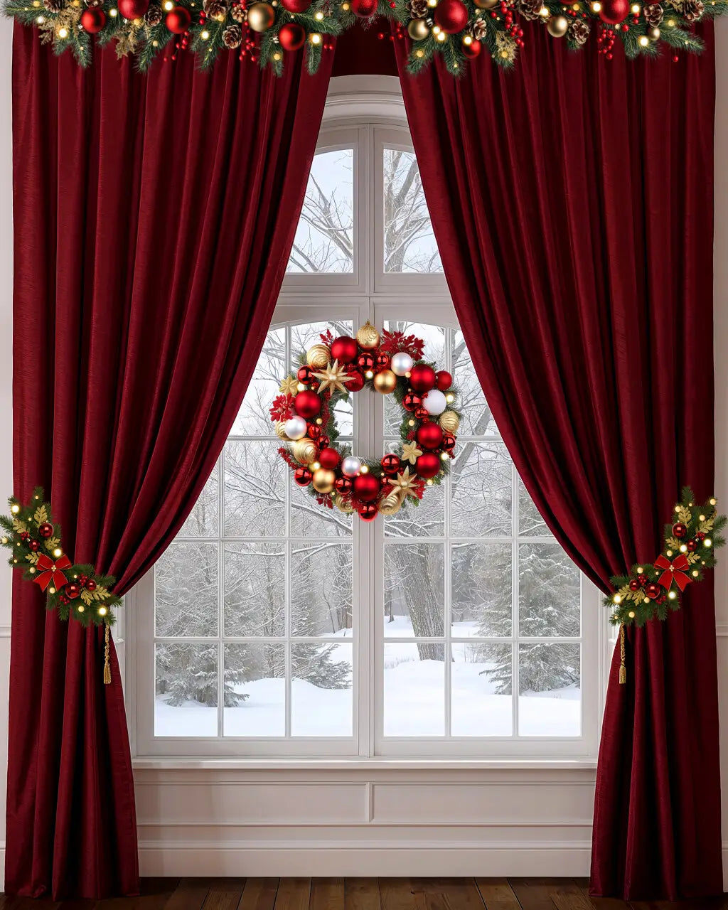 Red Christmas Window