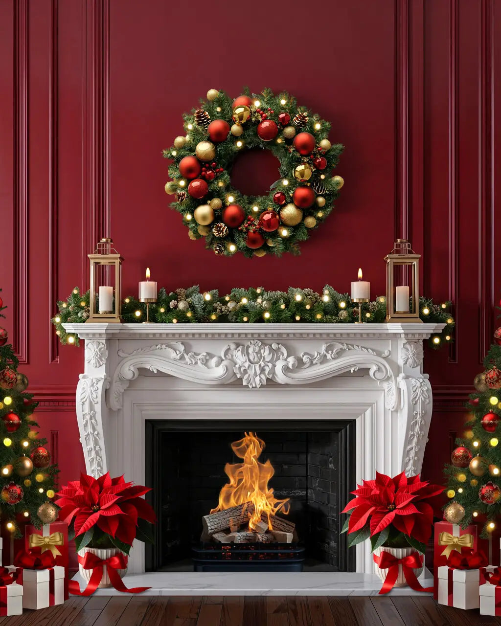 Red Christmas Room