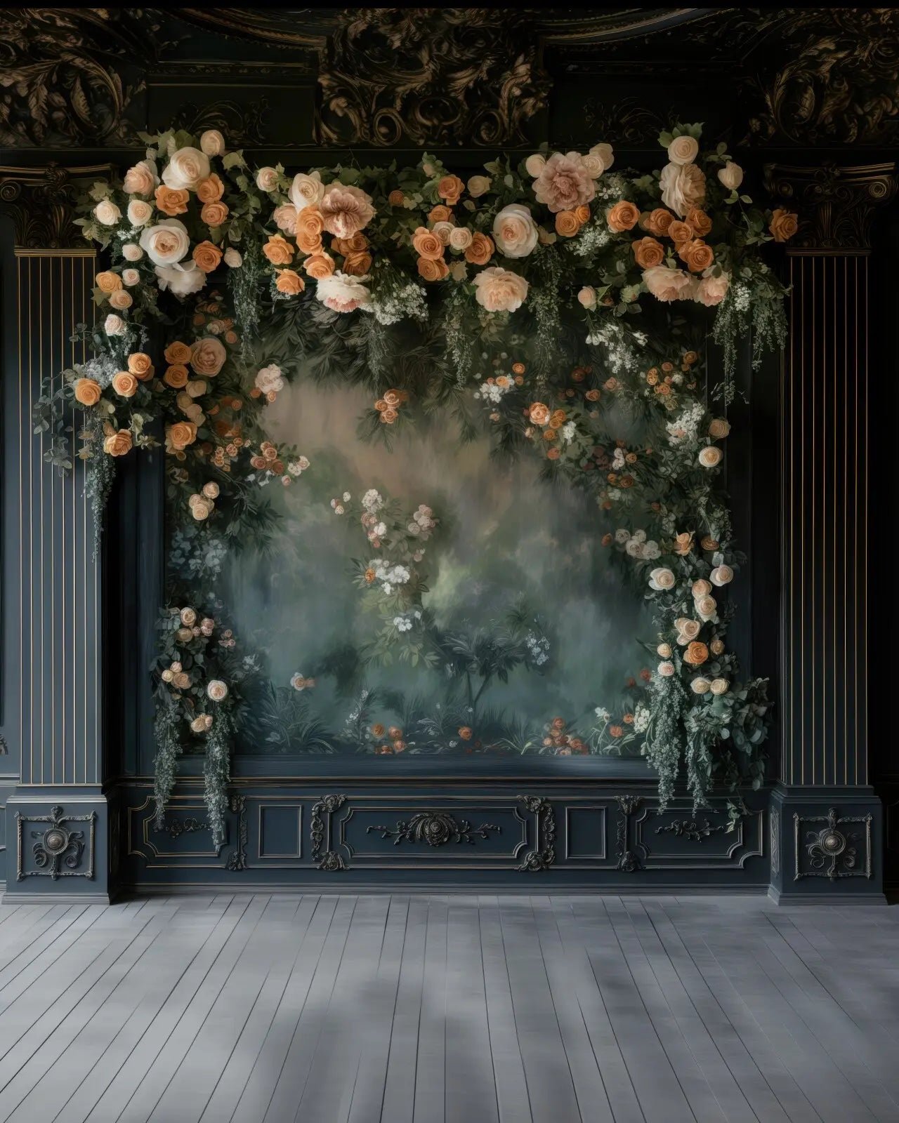 Midnight Floral Wall