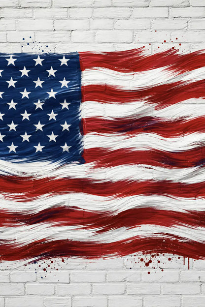 Painted American Flag