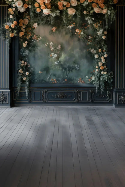 Midnight Floral Wall Sweep