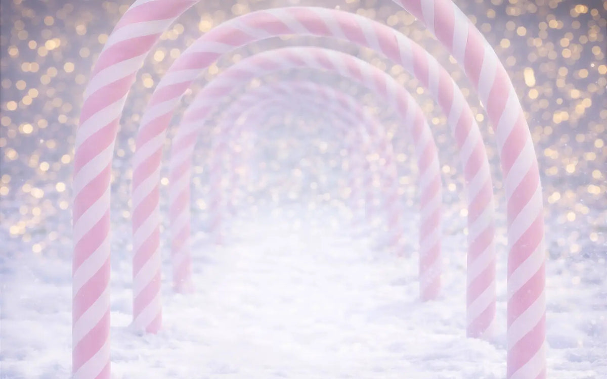 Pink Candy Cane Arch