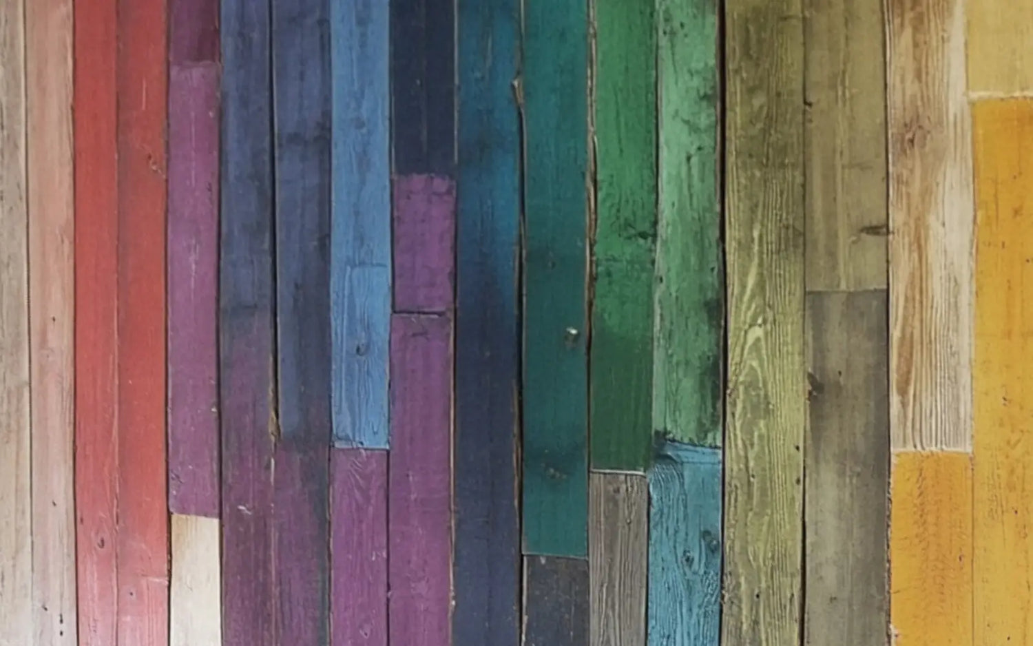 Rustic Rainbow Planks