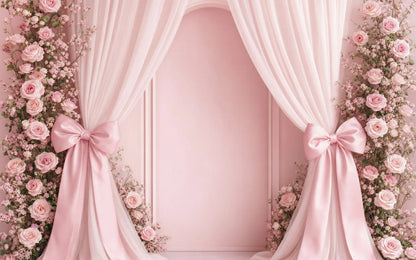Posh Pink Rose Bow