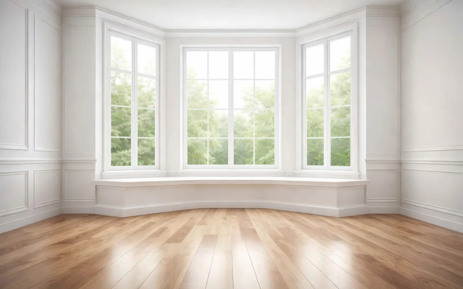 Classic White Bay Window