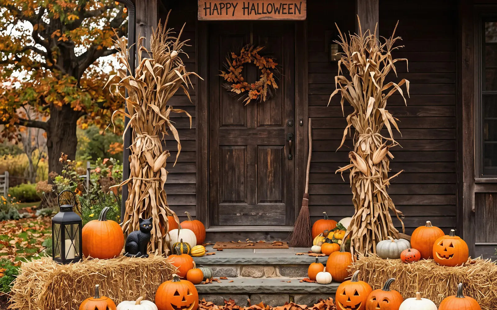 Laura Dark Fall Outdoor Halloween Display 4