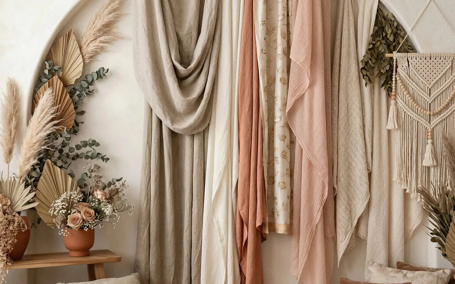 Laura Dark Modern Curtain Draping 4