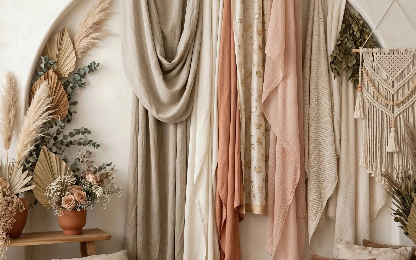 Laura Dark Modern Curtain Draping 4