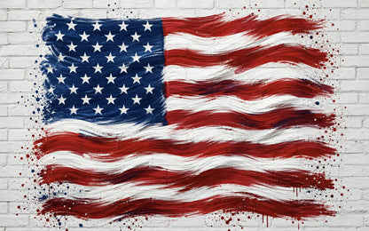 Painted American Flag