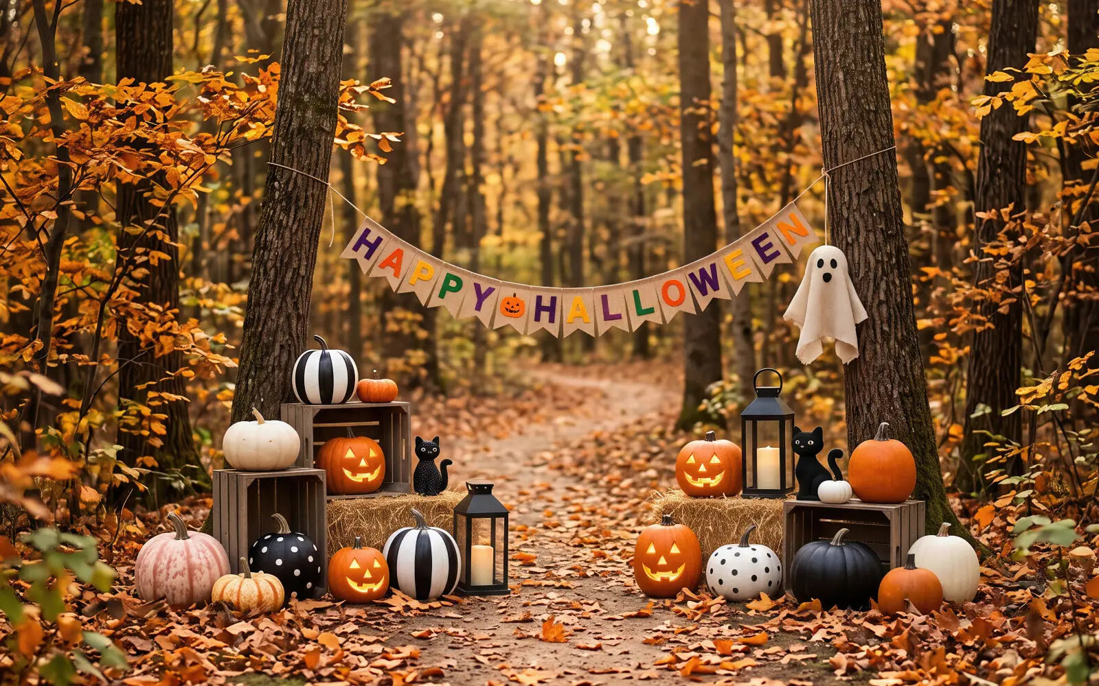 Laura Dark Fall Outdoor Halloween Display 1