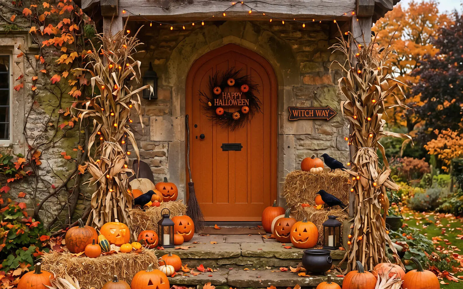 Laura Dark Fall Outdoor Halloween Display 3