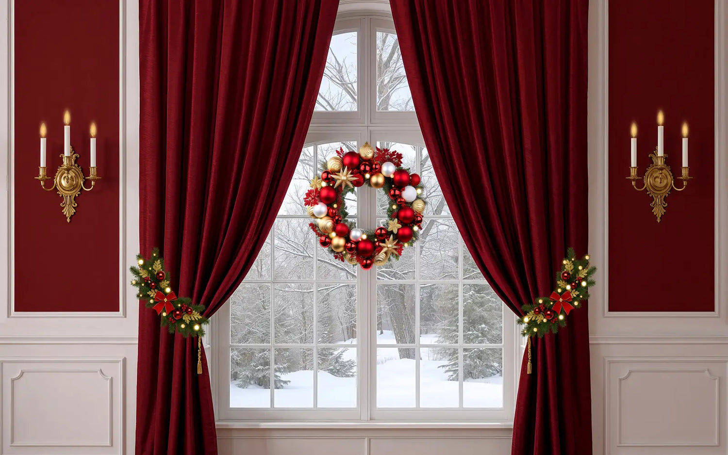 Red Christmas Window