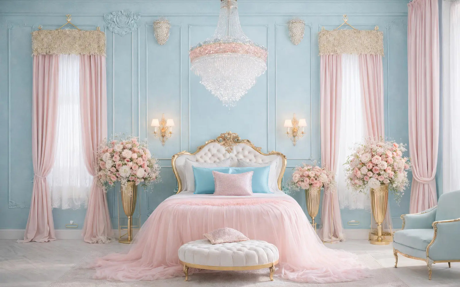 Elegant Pastel Bedroom
