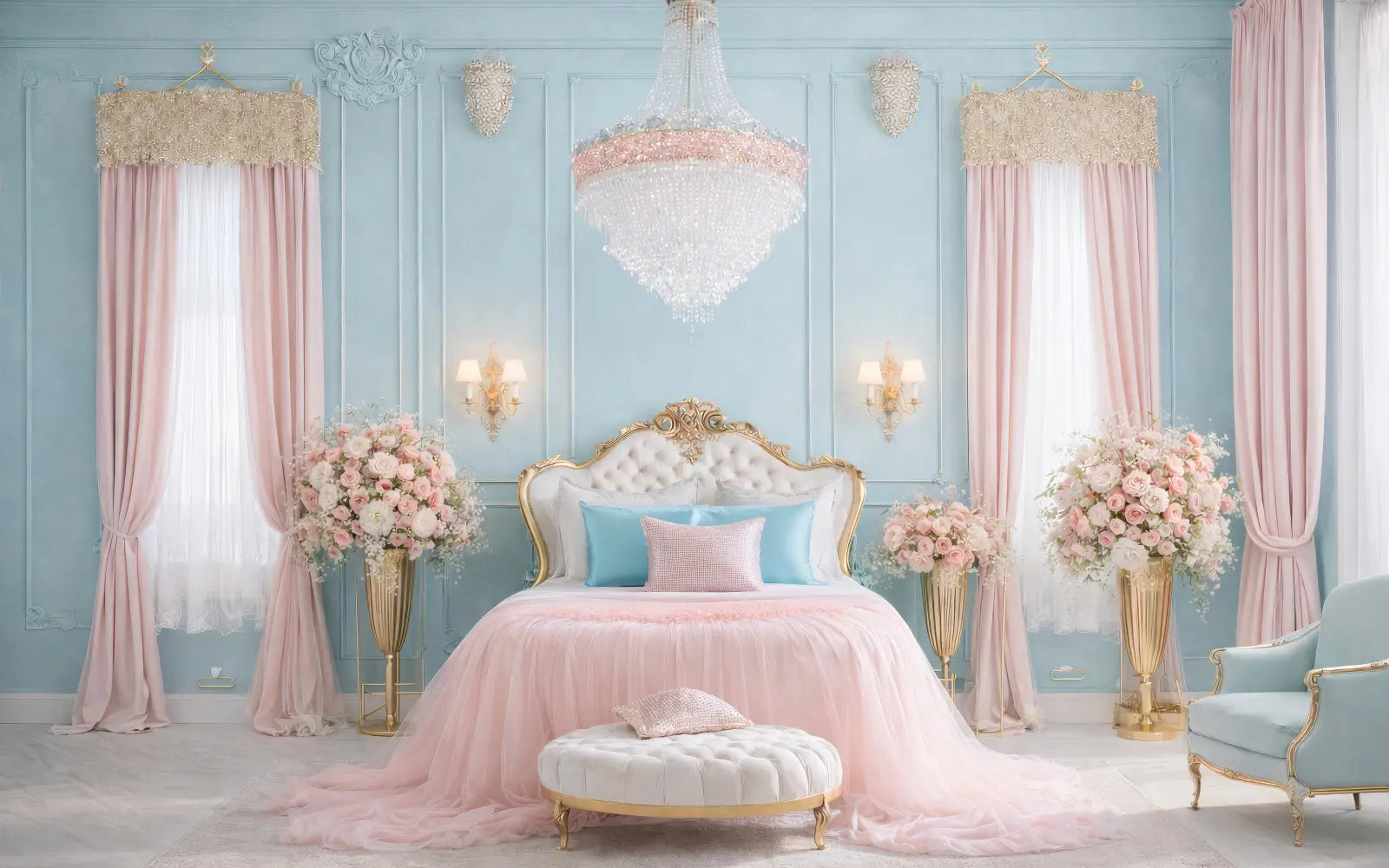 Elegant Pastel Bedroom