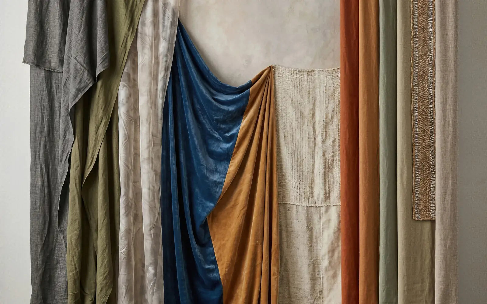 Laura Dark Modern Curtain Draping 6