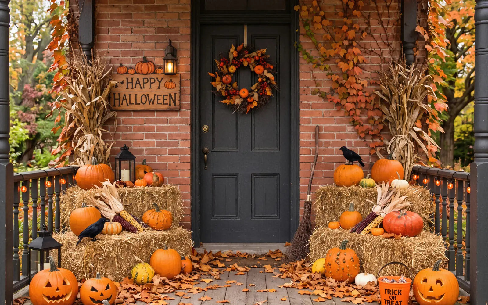 Laura Dark Fall Outdoor Halloween Display 2