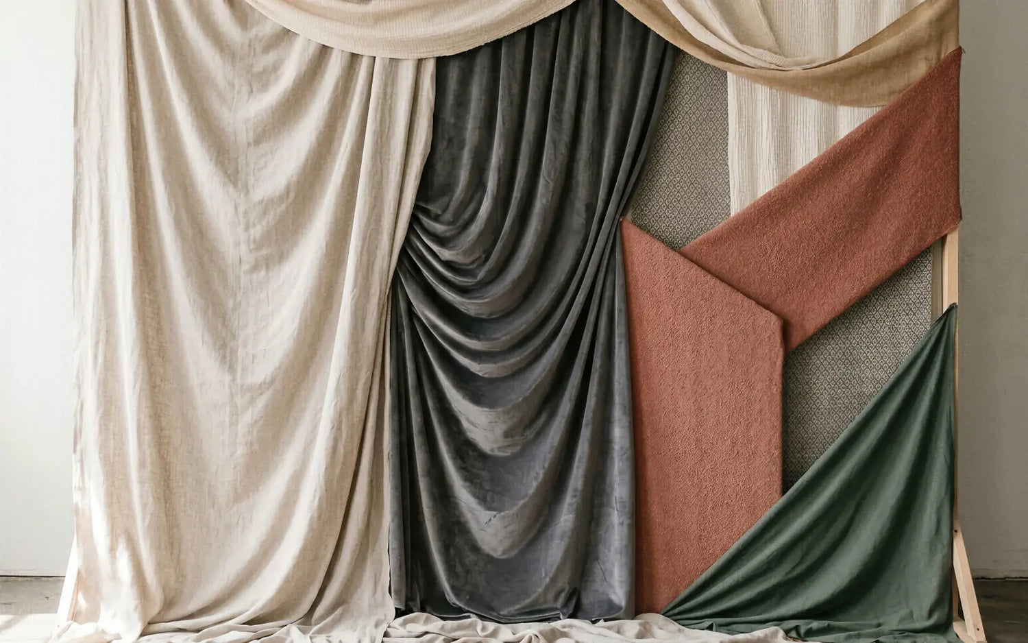 Laura Dark Modern Curtain Draping 5