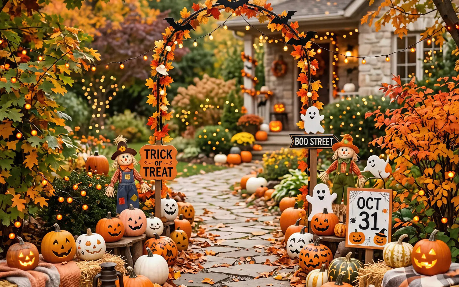Laura Dark Fall Outdoor Halloween Display 7