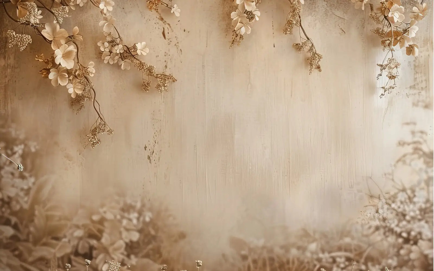 Beige Sakura Wall
