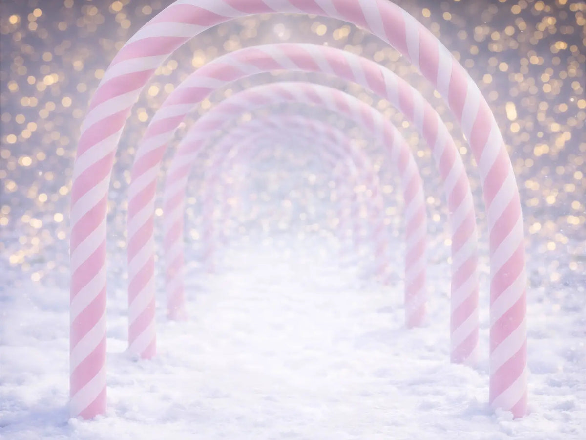 Pink Candy Cane Arch