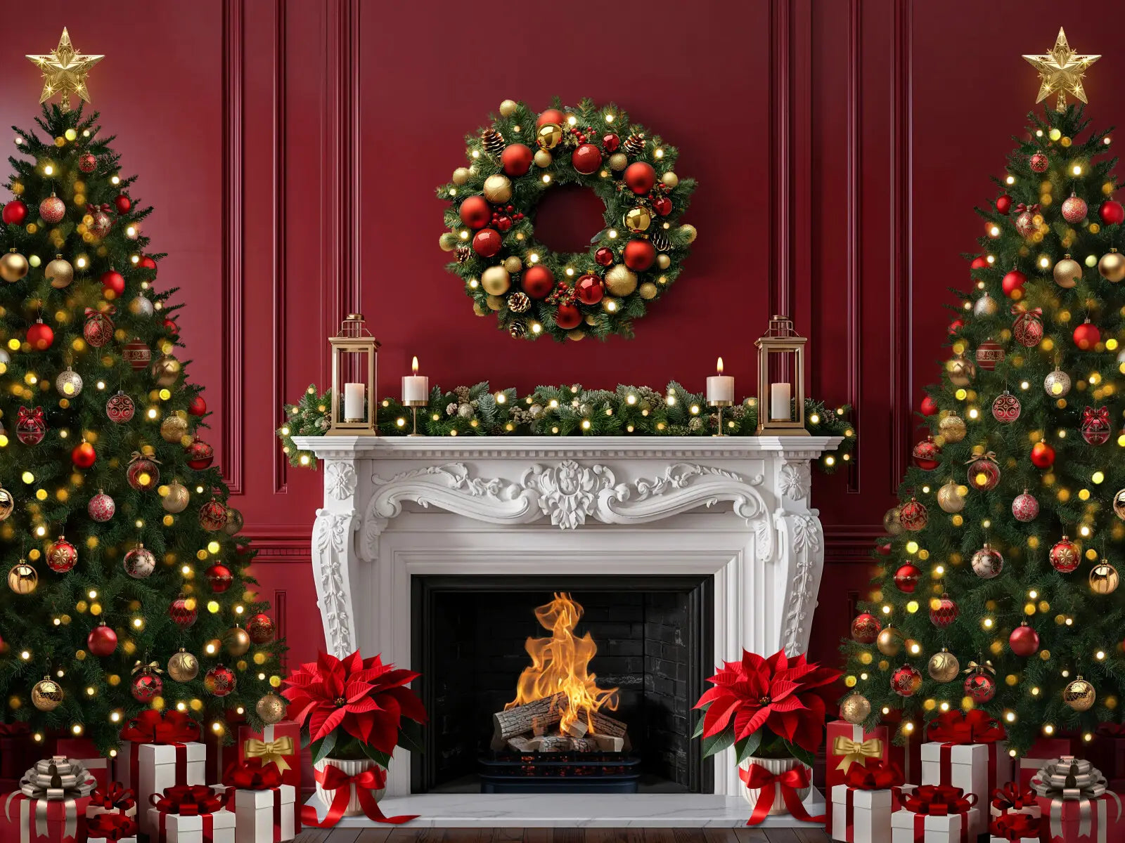 Red Christmas Room