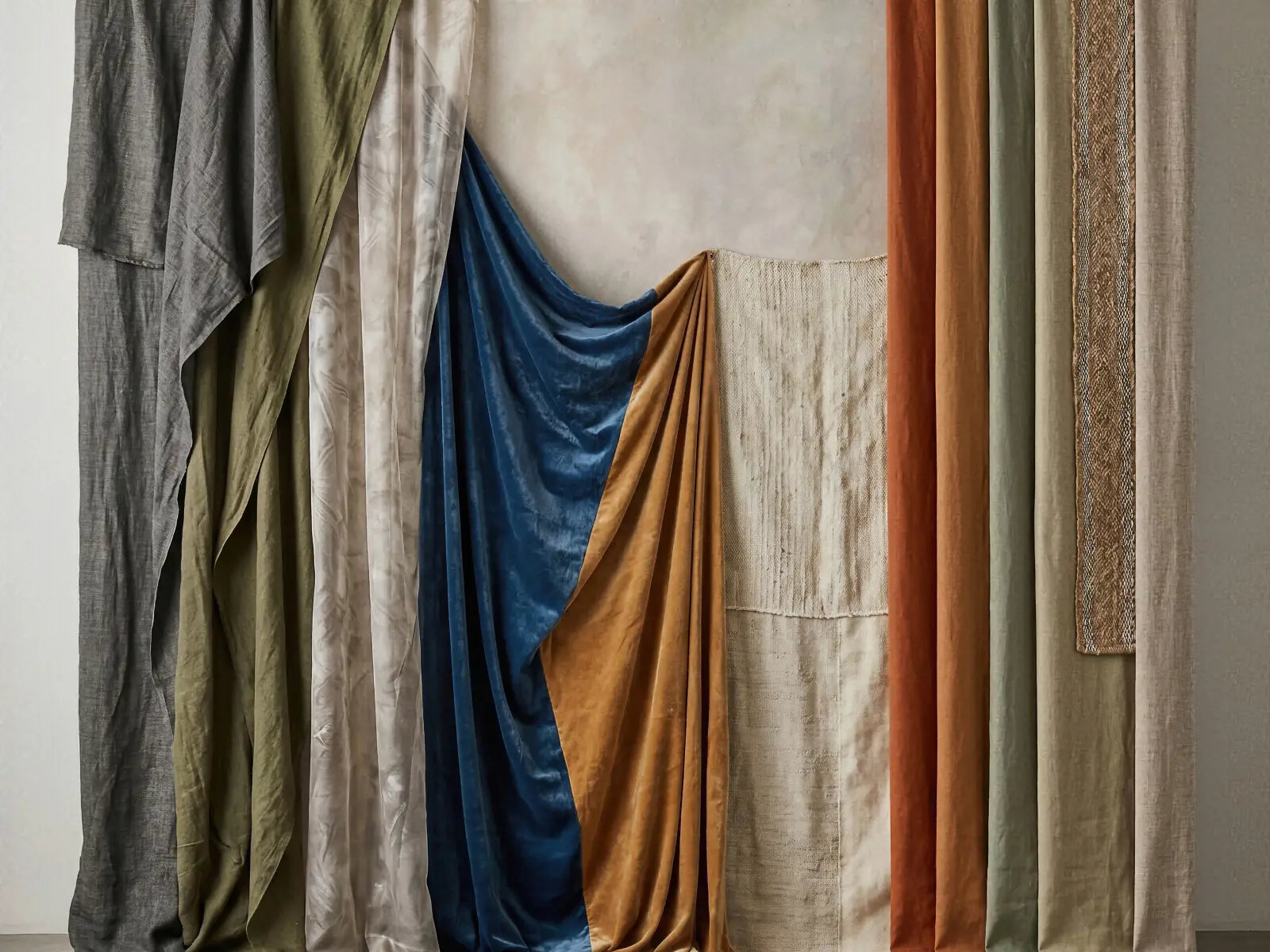 Laura Dark Modern Curtain Draping 6