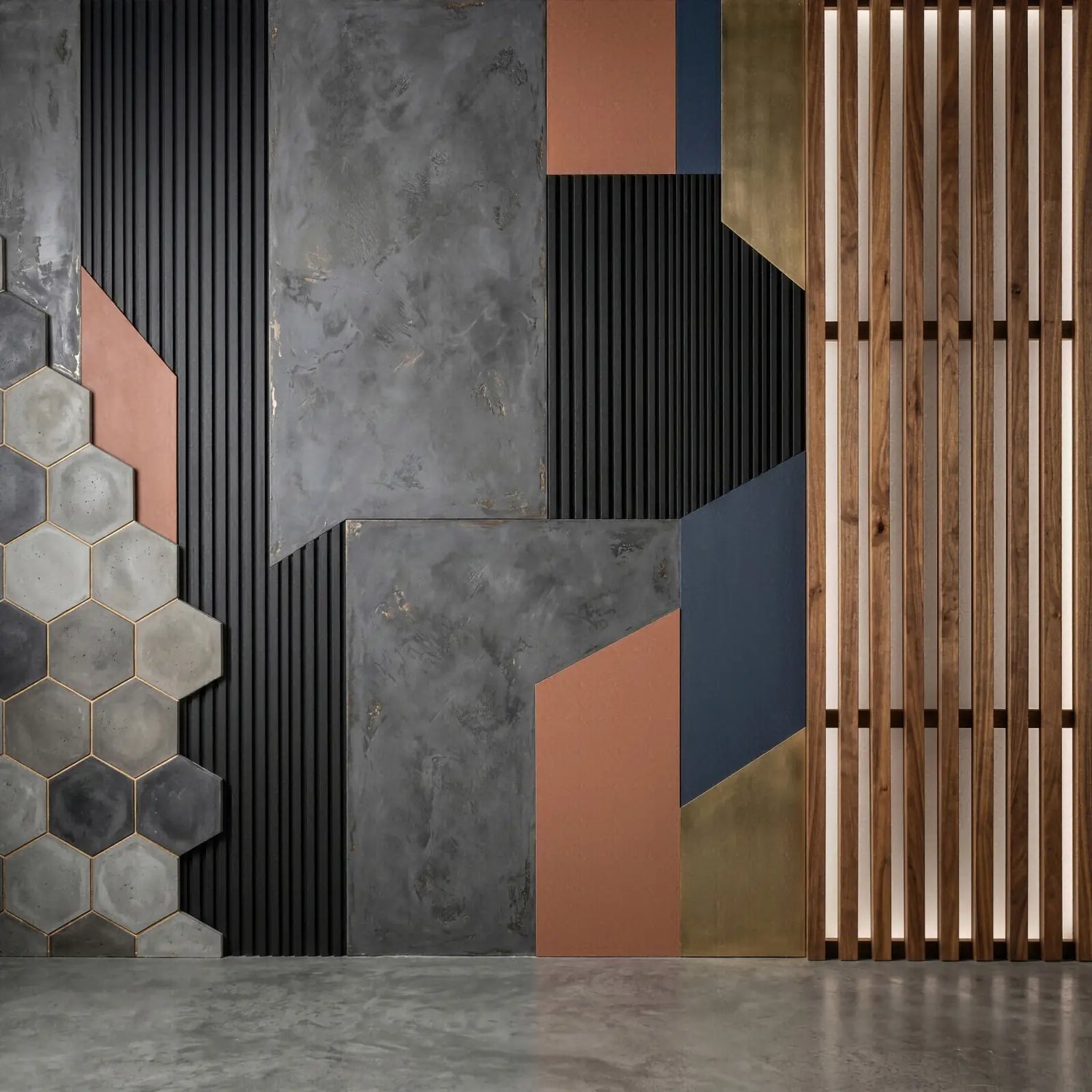 Laura Dark Modern Wall Display