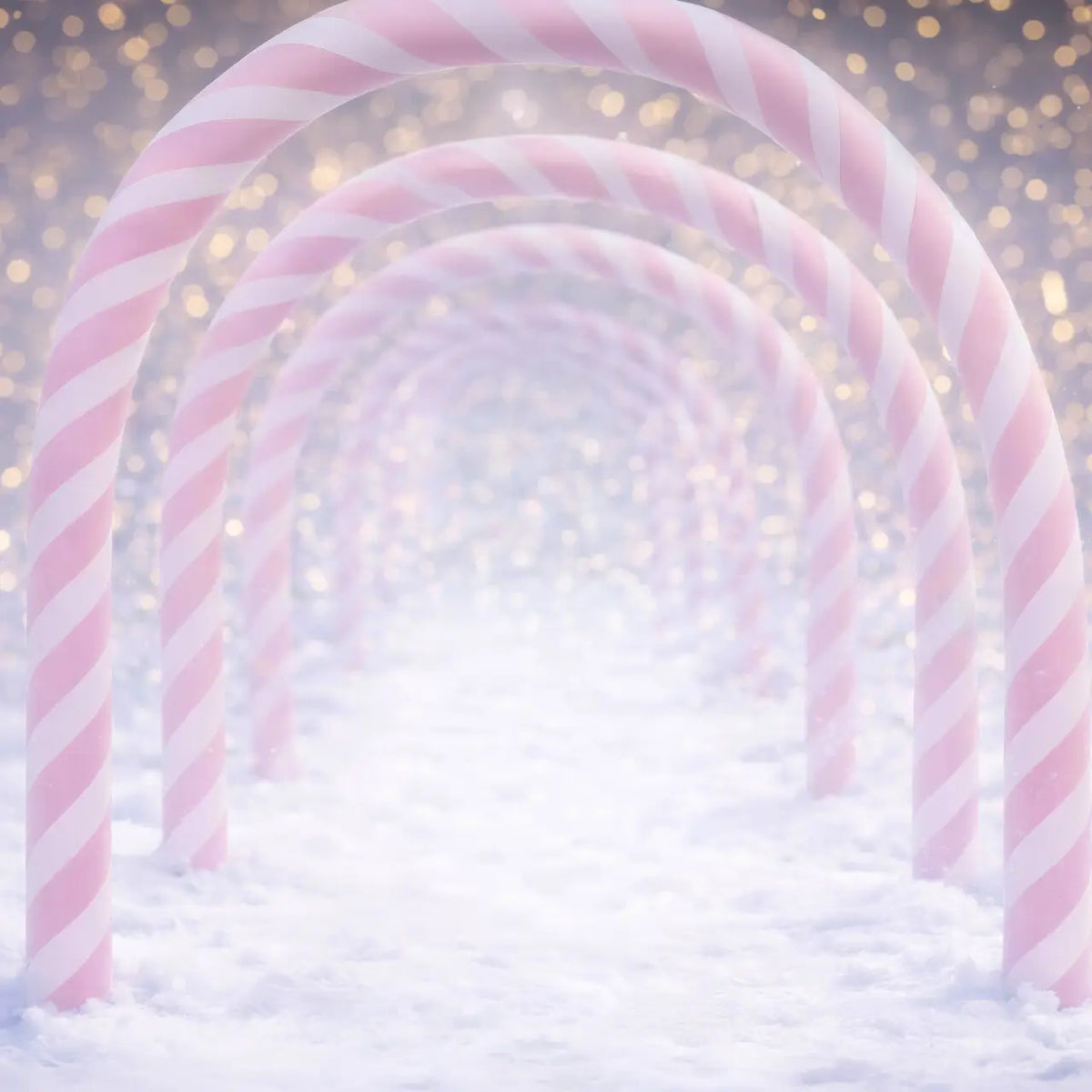 Pink Candy Cane Arch
