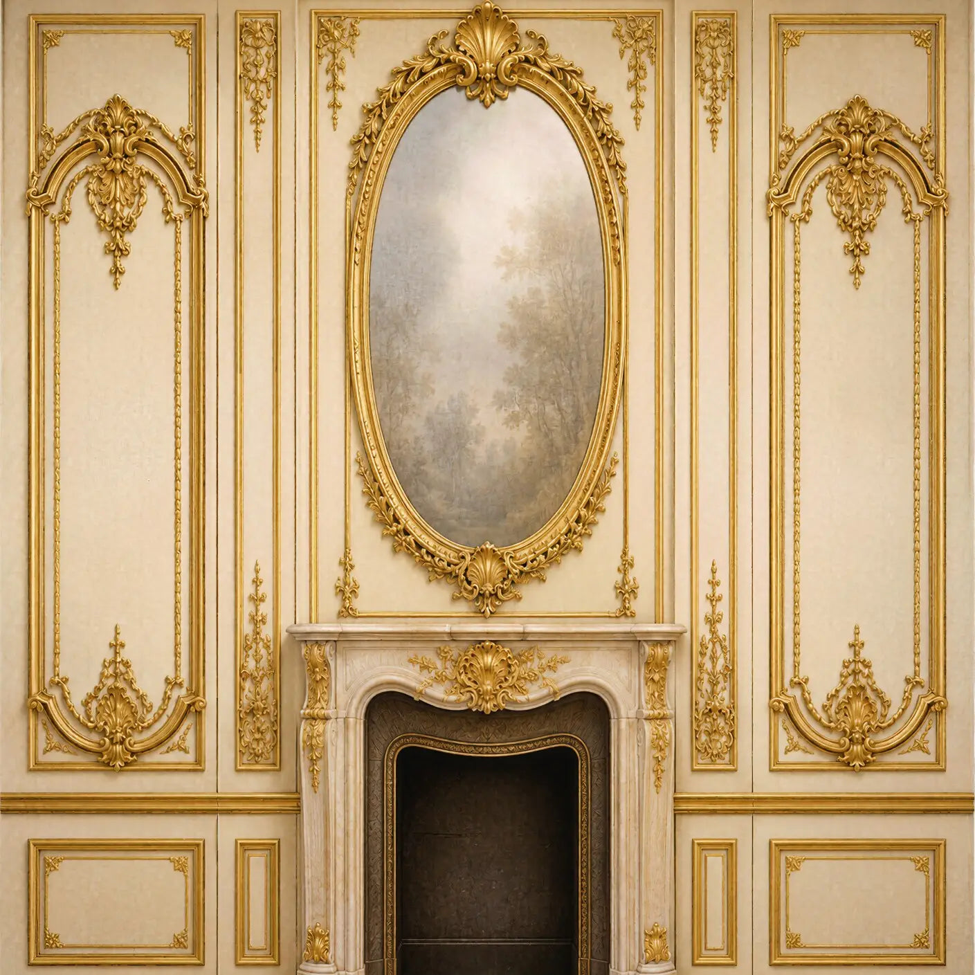 Laura Dark Right Rococo Wall