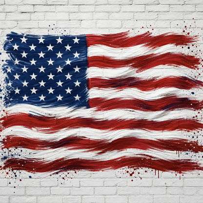 Painted American Flag
