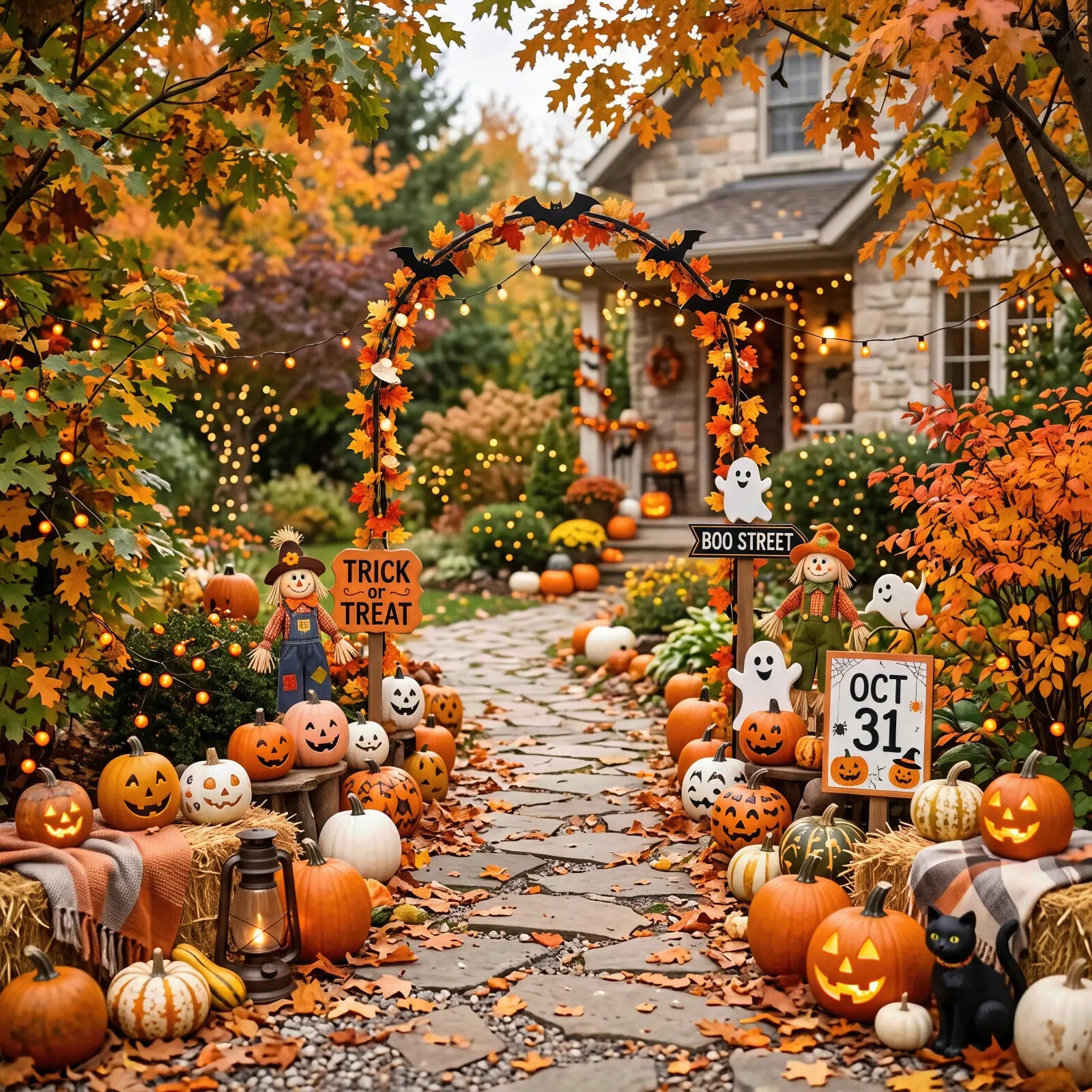 Laura Dark Fall Outdoor Halloween Display 7