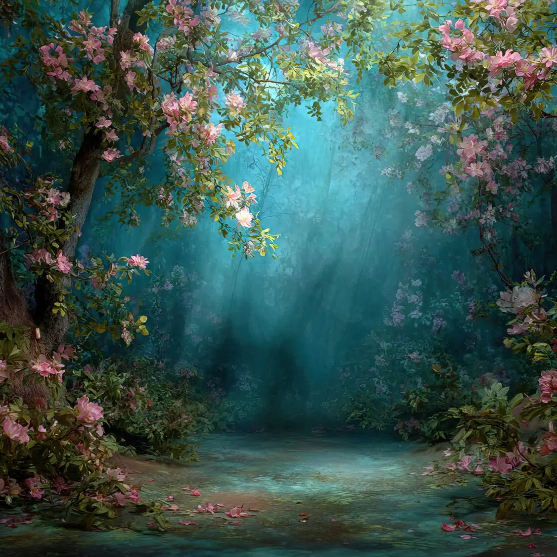 Blue And Pink Forest