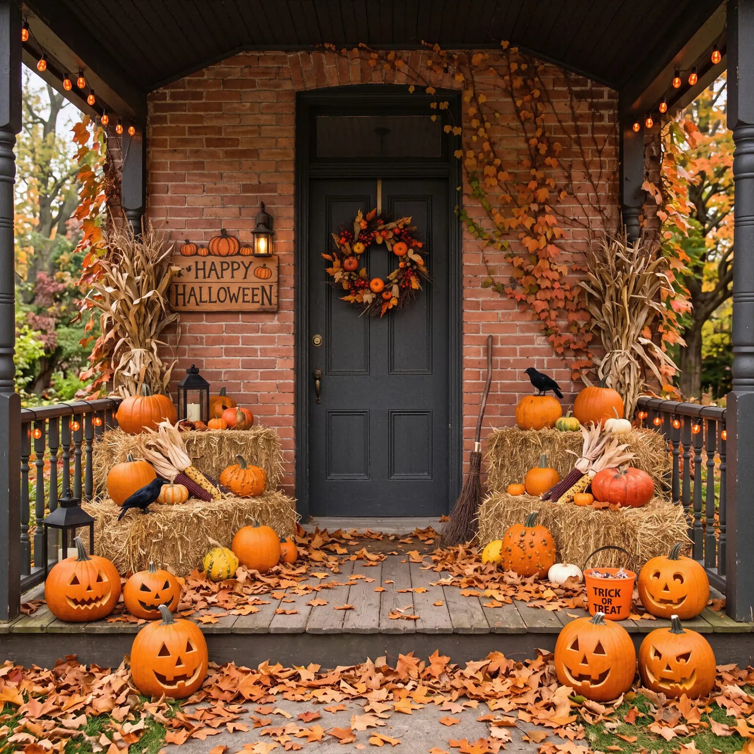 Laura Dark Fall Outdoor Halloween Display 2