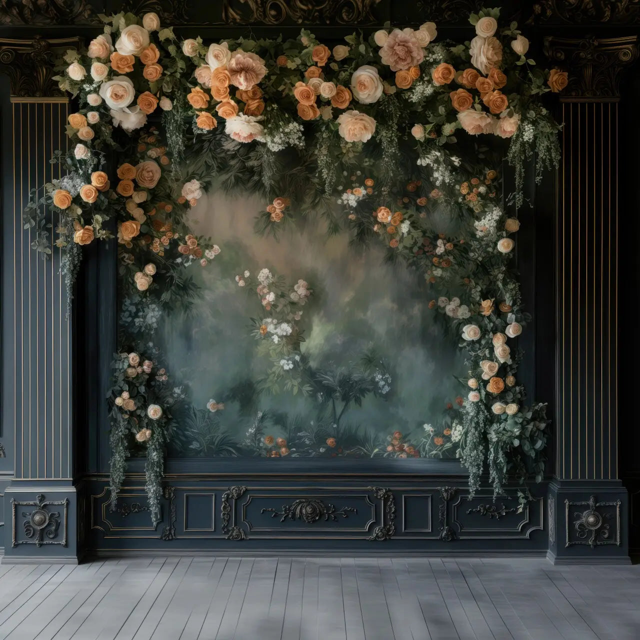 Midnight Floral Wall